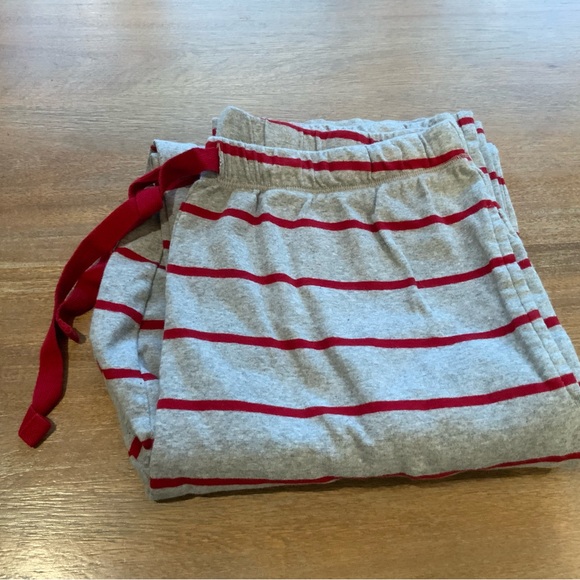 Burt’s Bees men’s red and gray stripe pajama bottoms - size M - Picture 3 of 5